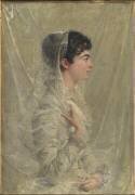 Madame Guillaume Dubufe, née Cécile Woog, femme de l'artiste (Guillaume Dubufe) - Muzeo.com