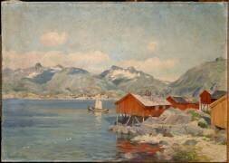 Maisons de pêcheurs à Svolvoer, Lofoden (Norvège) (Johannes Martin Grimelund) - Muzeo.com