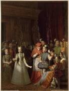 Marie Stuart, âgée de treize ans, déclame dans la salle des Caryatides du Louvre (Gillot Saint-Evre) - Muzeo.com