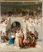 Martyrs chrétiens entrant à l'amphithéâtre (François Léon Benouville) - Muzeo.com