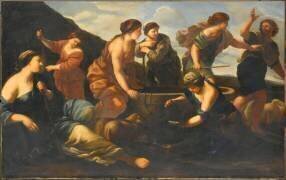 Moïse et les filles de Jéthro (Giovanni Francesco Romanelli) - Muzeo.com