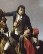 Mort du général Desaix dans les bras du fils du consul Lebrun à la bataille de Marengo, 14 juin 1800 (détail) (Jean-Baptiste Regnault) - Muzeo.com