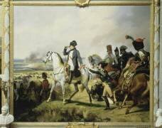 Napoléon Ier à la bataille de Wagram, 6 juillet 1809 (il est accompagné du général Bessières) (Horace Vernet) - Muzeo.com