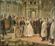 Napoléon III et l'Impératrice visitent les travaux de l'Opéra (Edmond Gilis) - Muzeo.com