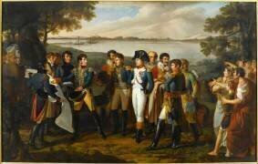 Napoléon ordonne de jeter un pont sur le Danube à Ebersdorf le 19 mai 1809 (Ludovico Venuti) - Muzeo.com
