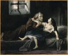 Notre Dame de Paris. Claude Frollo et la Esmeralda (livre VIII, ch.I) (Louis Boulanger) - Muzeo.com