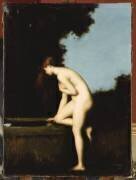 Nymphe au bord d'une fontaine (Jean-Jacques Henner) - Muzeo.com