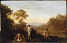 Paysage aux cinq baigneuses (Cornelis van Poelenburgh) - Muzeo.com