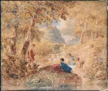 Paysage bucolique inspiré de Virgile (Thalès Fielding) - Muzeo.com