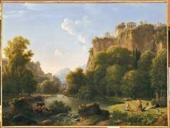 Paysage historique : Psyché et dieu Pan (Jean-Joseph-Xavier Bidauld) - Muzeo.com