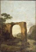 Paysage italien avec une grande arche provenant du décor du château de Maisons-Laffitte (Jean-Victor Bertin) - Muzeo.com