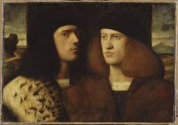 Portrait de deux jeunes hommes dit portrait de deux patriciens vénitiens (Giovanni Cariani) - Muzeo.com