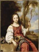 Portrait de fillette en Diane (Abraham van den Tempel) - Muzeo.com