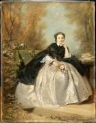 Portrait de jeune femme dans un parc (Henri Baron) - Muzeo.com