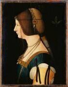 Portrait de jeune Femme dite Bianca Maria Sforza (Bernardino dei Conti) - Muzeo.com