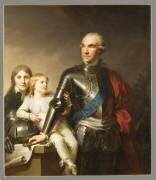 Portrait du comte Potocki (1745-1805), et ses fils Georges et Stanislas (Johann Baptist von Lampi) - Muzeo.com