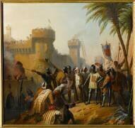 Prise de la ville d'Al-Bara dans la province d'Antioche par l'armée croisée, 25 septembre 1098 (Edouard Pingret) - Muzeo.com
