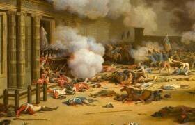 Prise du palais des Tuileries, cour du Carrousel, 10 août 1792 (détail) (Jacques Bertaux) - Muzeo.com