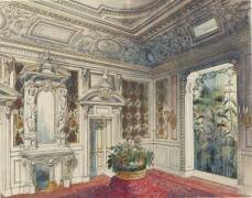 Projet de décor d'antichambre pour le palais du baron Nathaniel de Rothschild (Antoine Zoegger) - Muzeo.com