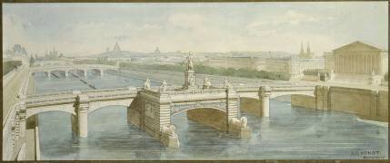Projet pour un monument à Gambetta sur le pont de la Concorde, 1884 (Henri-Paul Nenot) - Muzeo.com