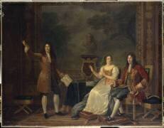 Racine lisant Athalie devant Louis XIV et madame de Maintenon (Julie Phlipaut) - Muzeo.com