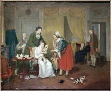 Retour de nourrice avec l'enfant (Joseph-Marie Flouest) - Muzeo.com