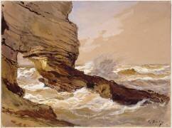 Rochers d'Etretat (Eugène Isabey) - Muzeo.com