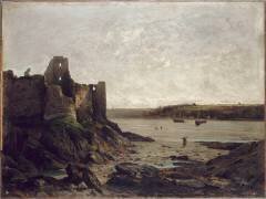 Ruines du château de Guildo, à marée basse (Francis Blin) - Muzeo.com