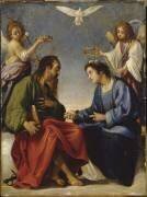 Saint Etienne et saint Paul conversant couronnés par deux anges (Giovanni Baglione) - Muzeo.com