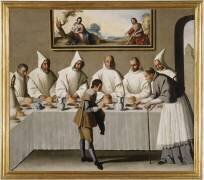 Saint Hugues au réfectoire des chartreux (Francisco de Zurbaran) - Muzeo.com