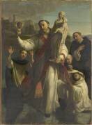 Saint Hyacinthe sauvant la statue de la Vierge des ennemis du nom chrétien (Nicolas Colombel) - Muzeo.com