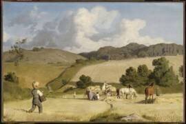 Scène de moisson à Holmstrup, Danemark (Lorenz Frølich) - Muzeo.com