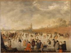 Scène de patinage à Kampen (Barent Avercamp) - Muzeo.com