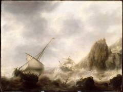 Tempête près d'une côte rocheuse (Jacob Adriaensz Bellevois) - Muzeo.com