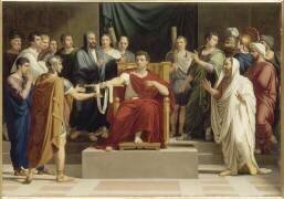 Trajan remettant à Suburanus le glaive et le baudrier, marques de la dignité de préfet du palais (Charles Lemire l'Aîné) - Muzeo.com