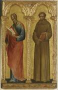 Triptyque : Vierge à l'Enfant entourés de quatre Saints (Paolo Veneziano) - Muzeo.com