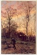 Une coupe de bois à Senlisse (forêt de Rambouillet) (Léon Germain Pelouse) - Muzeo.com