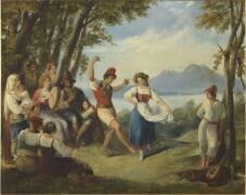 Une danse d'Ischia, golfe de Naples (Alexandre-Marie Colin) - Muzeo.com