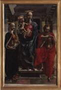 Vierge et l'Enfant entourée de saint Jérôme et une sainte martyre (Cosme Tura) - Muzeo.com