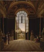 Vue de la salle de la Paix, au Louvre, vers 1820 (Etienne Bouhot) - Muzeo.com
