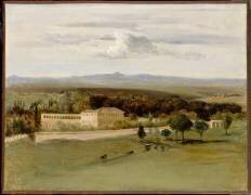 Vue de Rome : l'Orangerie de la Villa Borghese vues depuis la Villa Médicis (Edouard Cibot) - Muzeo.com