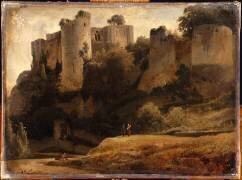 Vue du château de Falaise (Louis-Auguste Lapito) - Muzeo.com