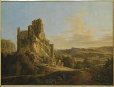 Vue du château de la Berben, possédé par la maison de Forbin, depuis Palmède (Jean-Antoine Constantin) - Muzeo.com