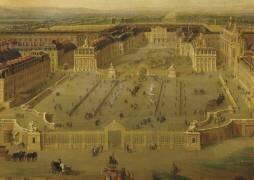 Vue du château de versailles prise de la place d'armes en 1722 (détail) (Pierre Denis Martin) - Muzeo.com