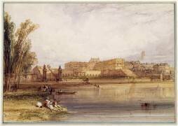 Vue du château de Versailles prise depuis la Pièce d'eau des Suisses (William Callow) - Muzeo.com