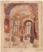 Vue d'une galerie du Louvre (Louis Hayet) - Muzeo.com