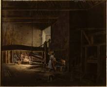 Vue intérieure d'une forge, près de Châtillon-sur-Seine (Etienne Bouhot) - Muzeo.com