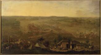Vue panoramique de la bataille de Fontenoy, le 11 mai 1745 (Hyacinthe de La Pegna) - Muzeo.com