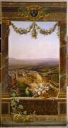 Vue panoramique du château de Compiègne en 1842 (Jean-Antoine-Siméon Fort) - Muzeo.com