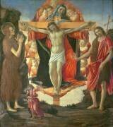 La Sainte Trinité avec Saint Jean Baptiste, Marie Madeleine, Tobias et l'Ange (Sandro Botticelli) - Muzeo.com